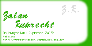 zalan ruprecht business card