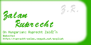 zalan ruprecht business card